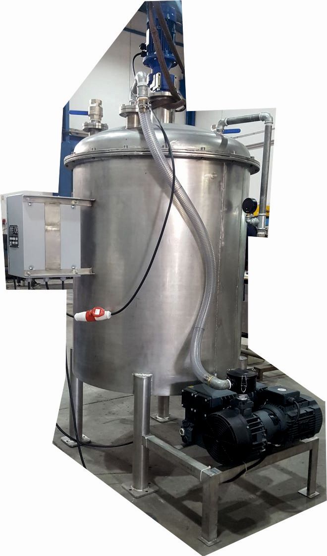 Depósito de Vacío Inox. con Mezclador Interior